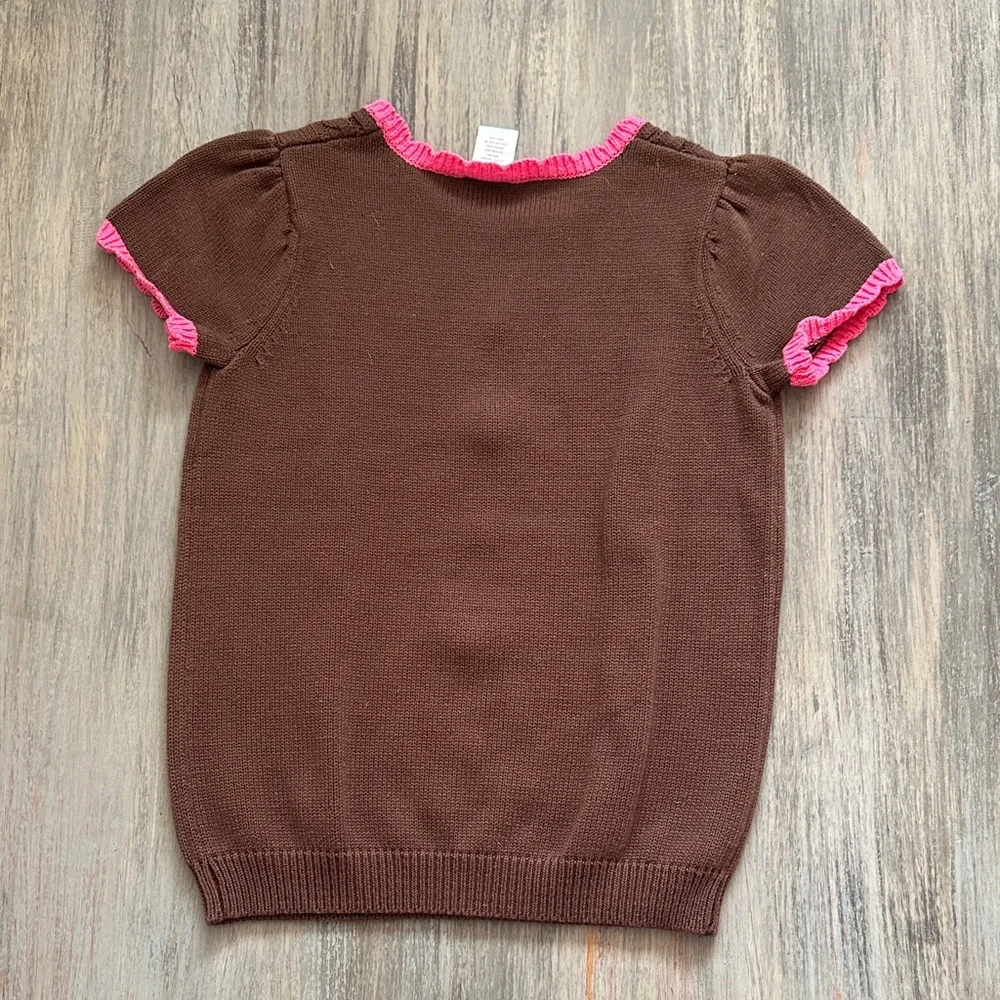 Gymboree Brown and Pink Argyle Sweater